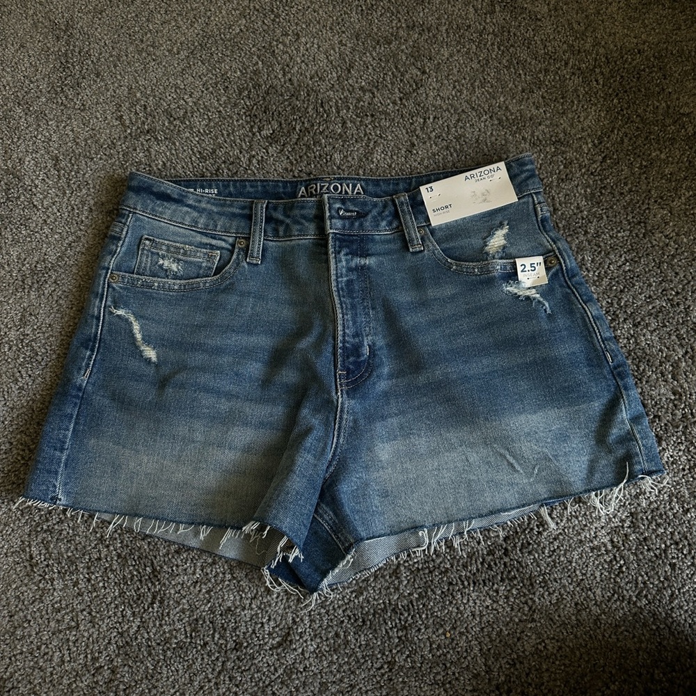 Arizona Jean Company Blue Jean Shorts Distressed Cut-Offs